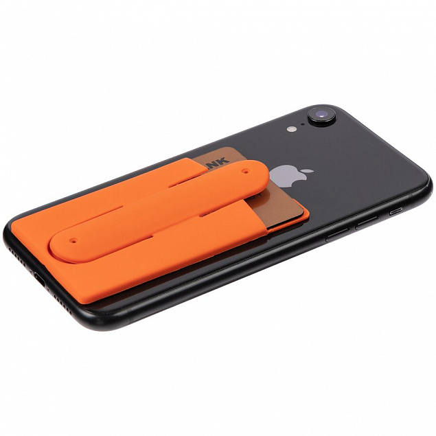 Чехол для карты на телефон Carver, оранжевый с логотипом в Астрахани заказать по выгодной цене в кибермаркете AvroraStore