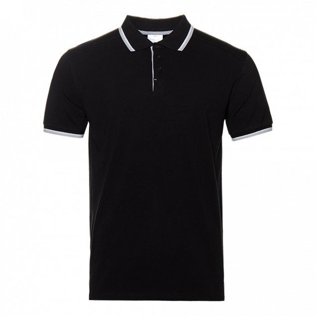 Рубашка поло Рубашка мужская 05 Чёрный с логотипом в Астрахани заказать по выгодной цене в кибермаркете AvroraStore