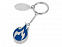 Брелок с шильдом,  синий/серебристый с логотипом в Астрахани заказать по выгодной цене в кибермаркете AvroraStore