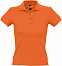 Рубашка поло женская PEOPLE 210, оранжевая с логотипом в Астрахани заказать по выгодной цене в кибермаркете AvroraStore