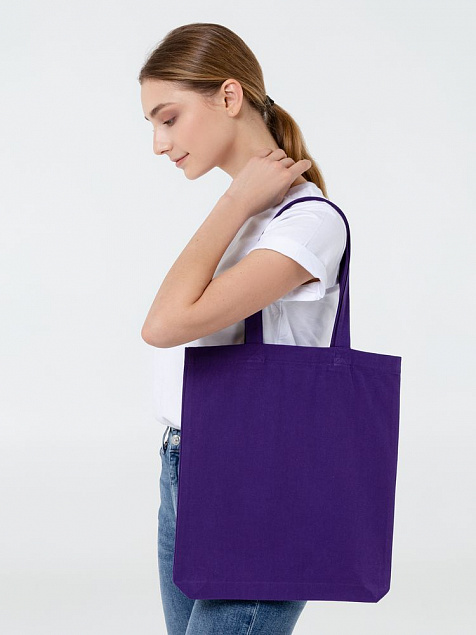 Холщовая сумка Avoska, фиолетовая с логотипом в Астрахани заказать по выгодной цене в кибермаркете AvroraStore