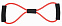Лента для фитнеса ELASTICAL, черный / красный с логотипом в Астрахани заказать по выгодной цене в кибермаркете AvroraStore