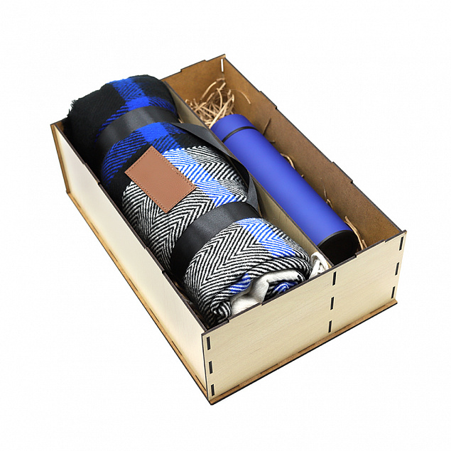Подарочный набор Айзек, синий с логотипом в Астрахани заказать по выгодной цене в кибермаркете AvroraStore