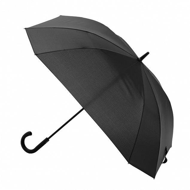 Зонт-трость с квадратным куполом, Mistral, черный с логотипом в Астрахани заказать по выгодной цене в кибермаркете AvroraStore