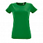 Футболка женская Regent Fit Women, ярко-зеленая с логотипом в Астрахани заказать по выгодной цене в кибермаркете AvroraStore