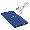 Зарядное устройство "Theta", 6000 mAh, 2 выхода USB, темно-синий, покрытие soft touch с логотипом в Астрахани заказать по выгодной цене в кибермаркете AvroraStore