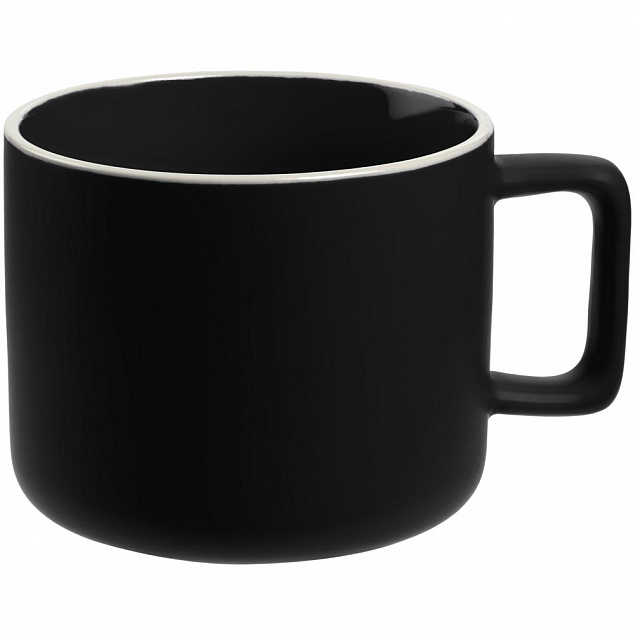 Чашка Fusion, черная с логотипом в Астрахани заказать по выгодной цене в кибермаркете AvroraStore