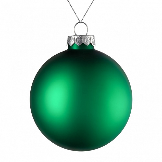 Елочный шар Finery Matt, 10 см, матовый зеленый с логотипом в Астрахани заказать по выгодной цене в кибермаркете AvroraStore