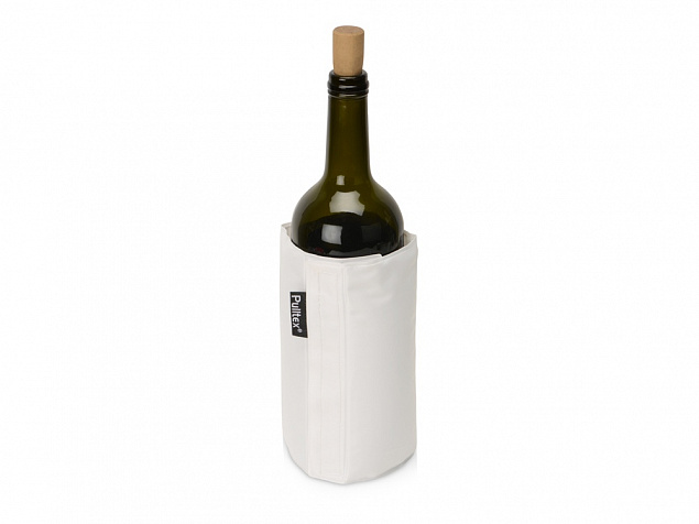 WINE COOLER SATIN WHITE/Охладитель-чехол для бутылки вина или шампанского, белый с логотипом в Астрахани заказать по выгодной цене в кибермаркете AvroraStore