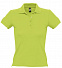 Рубашка поло женская PEOPLE 210, зеленое яблоко с логотипом в Астрахани заказать по выгодной цене в кибермаркете AvroraStore