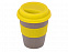 Стакан с силиконовой крышкой Café, желтый с логотипом в Астрахани заказать по выгодной цене в кибермаркете AvroraStore