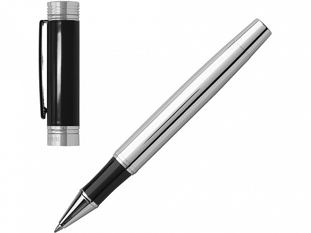 Ручка роллер Zoom Black с логотипом в Астрахани заказать по выгодной цене в кибермаркете AvroraStore