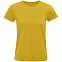 Футболка женская Pioneer Women, желтая с логотипом в Астрахани заказать по выгодной цене в кибермаркете AvroraStore