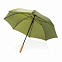 Автоматический зонт-трость с бамбуковой рукояткой Impact из RPET AWARE™, d103 см с логотипом в Астрахани заказать по выгодной цене в кибермаркете AvroraStore