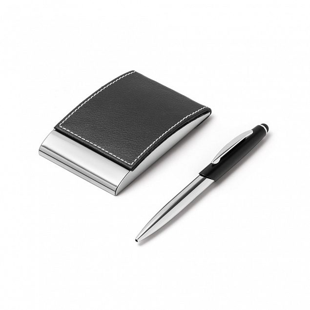 Письменный набор Dallas, ручка и ручка-роллер, серебристый с логотипом в Астрахани заказать по выгодной цене в кибермаркете AvroraStore