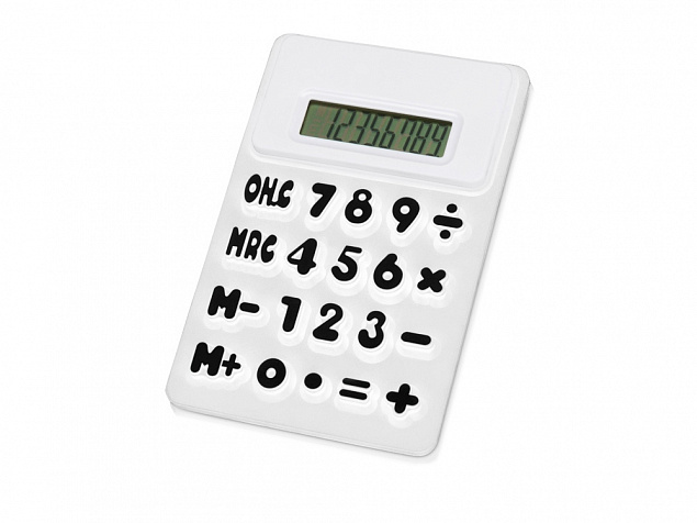 Калькулятор Splitz, белый с логотипом в Астрахани заказать по выгодной цене в кибермаркете AvroraStore