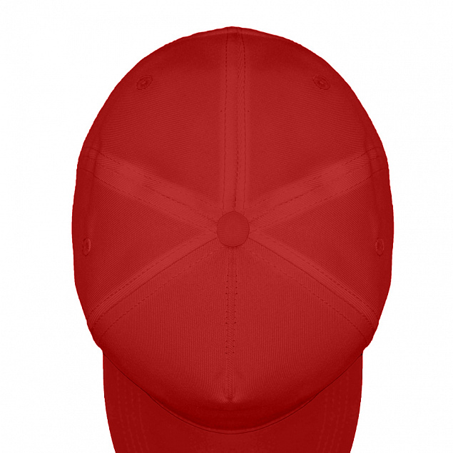 Бейсболка "Fortuna", 5 клиньев,  застежка на липучке,  красный, 100% полиэстер, плотность 140 г/м2 с логотипом в Астрахани заказать по выгодной цене в кибермаркете AvroraStore