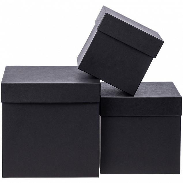Коробка Cube L, черная с логотипом в Астрахани заказать по выгодной цене в кибермаркете AvroraStore