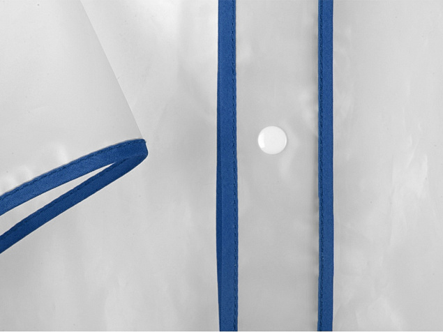 Дождевик Providence, прозрачный/синий с чехлом с логотипом в Астрахани заказать по выгодной цене в кибермаркете AvroraStore