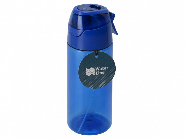 Спортивная бутылка с пульверизатором Spray, 600мл, Waterline, синий с логотипом в Астрахани заказать по выгодной цене в кибермаркете AvroraStore