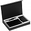 Коробка Silk с ложементом под ежедневник, аккумулятор и ручку, черная с логотипом в Астрахани заказать по выгодной цене в кибермаркете AvroraStore