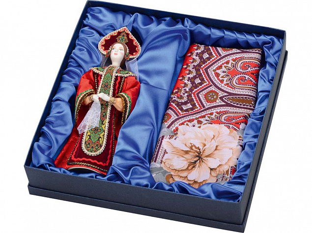 Подарочный набор "Евдокия": кукла, платок с логотипом в Астрахани заказать по выгодной цене в кибермаркете AvroraStore