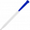Ручка шариковая Favorite, белая с синим с логотипом в Астрахани заказать по выгодной цене в кибермаркете AvroraStore