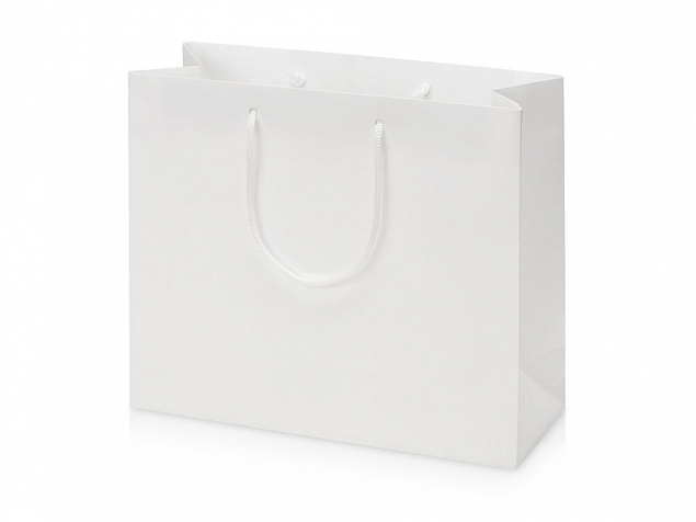 Пакет подарочный Imilit W, белый с логотипом в Астрахани заказать по выгодной цене в кибермаркете AvroraStore