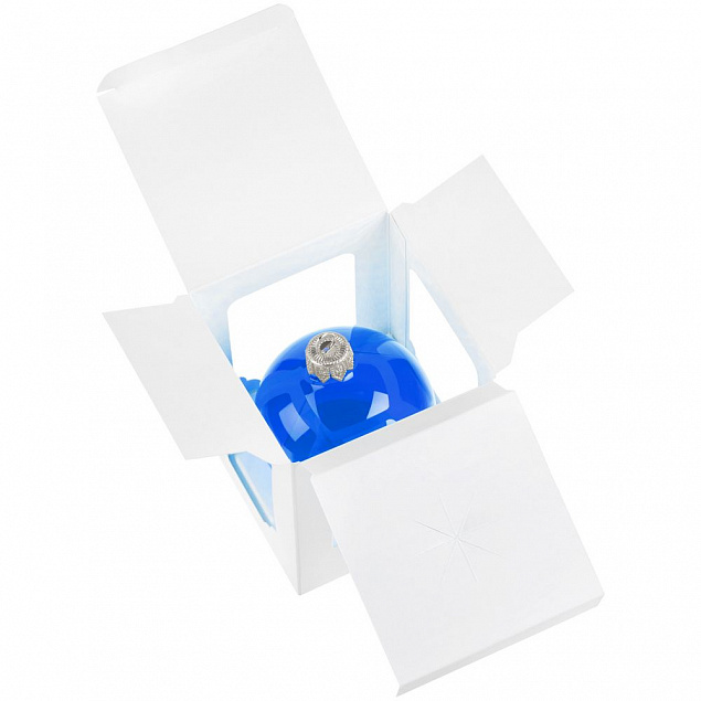 Елочный шар Gala Night в коробке, синий, 6 см с логотипом в Астрахани заказать по выгодной цене в кибермаркете AvroraStore