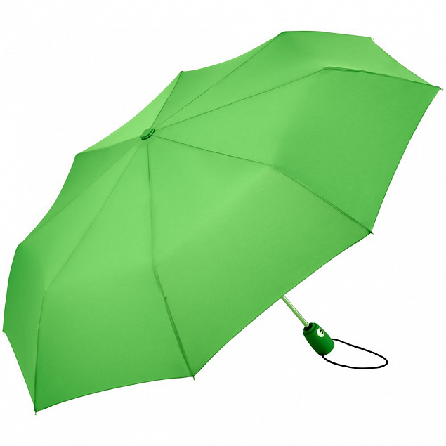 Зонт складной AOC, светло-зеленый с логотипом в Астрахани заказать по выгодной цене в кибермаркете AvroraStore