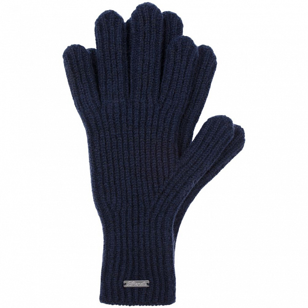 Перчатки Bernard, темно-синие с логотипом в Астрахани заказать по выгодной цене в кибермаркете AvroraStore