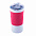 Термокружка вакуумная 'Funny" белая, розовая, силикон с логотипом в Астрахани заказать по выгодной цене в кибермаркете AvroraStore