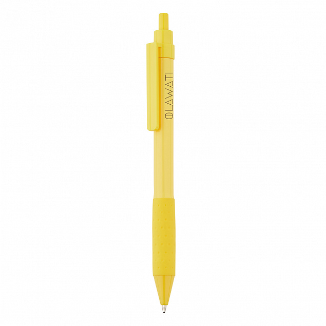 Ручка X2, желтый с логотипом в Астрахани заказать по выгодной цене в кибермаркете AvroraStore