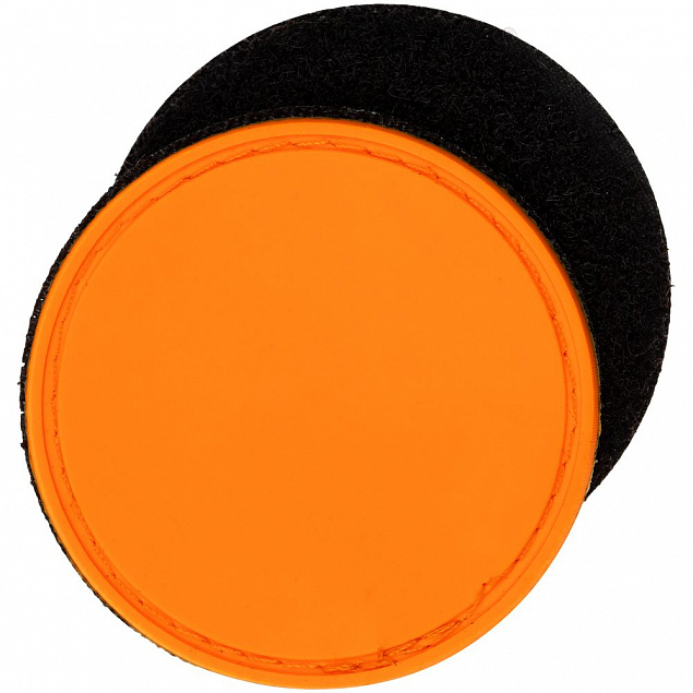 Лейбл из ПВХ с липучкой Menteqo Round, оранжевый неон с логотипом в Астрахани заказать по выгодной цене в кибермаркете AvroraStore