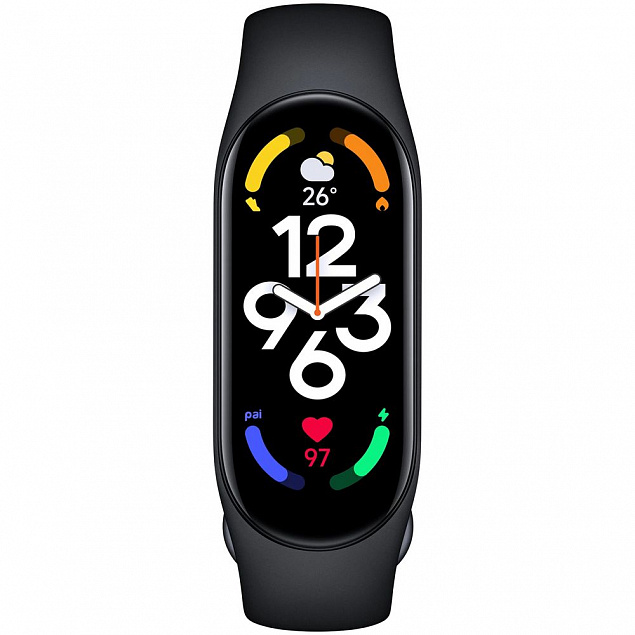 Фитнес браслет Mi Smart Band 7, черный с логотипом в Астрахани заказать по выгодной цене в кибермаркете AvroraStore