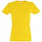 Футболка женская Imperial Women 190, желтая с логотипом в Астрахани заказать по выгодной цене в кибермаркете AvroraStore
