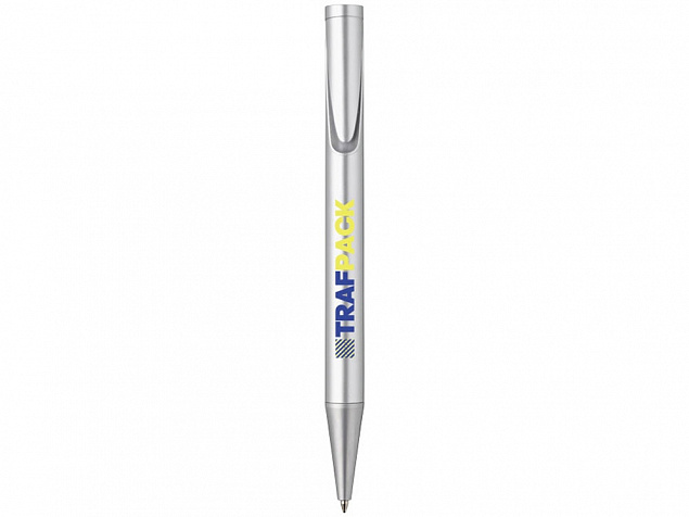 Ручка шариковая Carve, серебристый с логотипом в Астрахани заказать по выгодной цене в кибермаркете AvroraStore