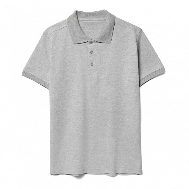 Рубашка поло мужская Virma Stretch, серый меланж с логотипом в Астрахани заказать по выгодной цене в кибермаркете AvroraStore