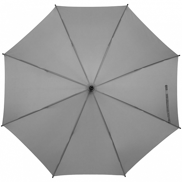 Зонт-трость Standard, серый с логотипом в Астрахани заказать по выгодной цене в кибермаркете AvroraStore