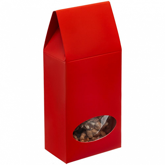 Коробка с окном English Breakfast, красная с логотипом в Астрахани заказать по выгодной цене в кибермаркете AvroraStore