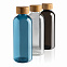 Бутылка для воды из rPET (стандарт GRS) с крышкой из бамбука FSC® с логотипом в Астрахани заказать по выгодной цене в кибермаркете AvroraStore
