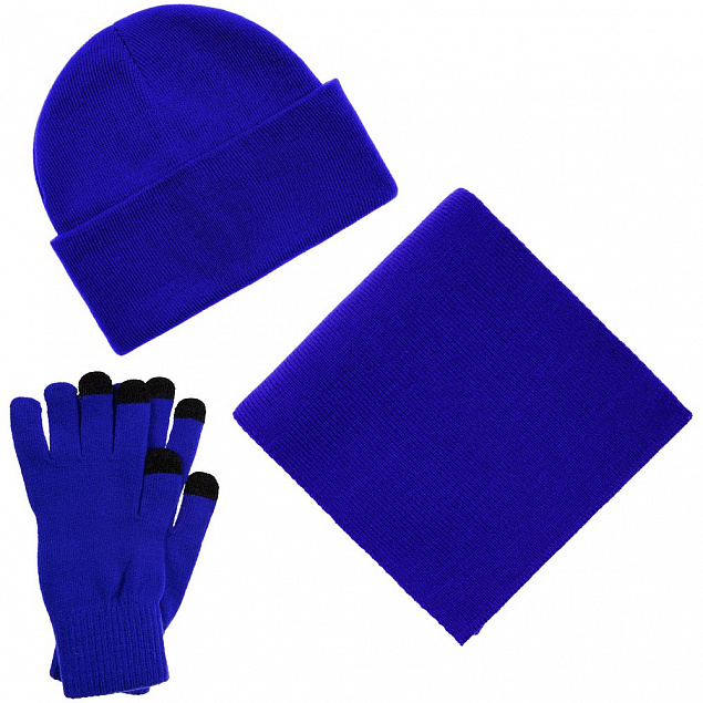 Перчатки сенсорные Urban Flow, ярко-синие с логотипом в Астрахани заказать по выгодной цене в кибермаркете AvroraStore