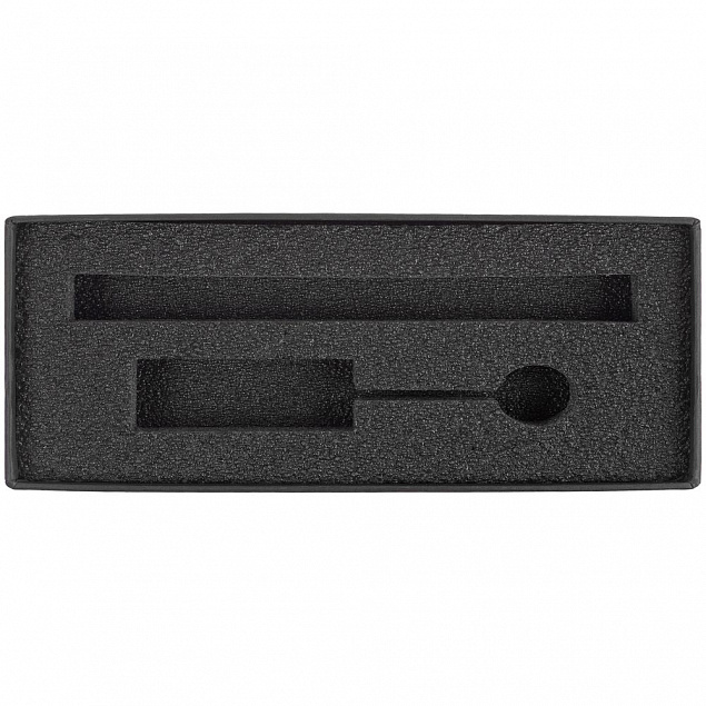 Коробка Notes с ложементом для ручки и флешки, черная с логотипом в Астрахани заказать по выгодной цене в кибермаркете AvroraStore