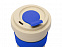 Стакан с пшеничным волокном с силиконовой манжетой и клапаном на крышке, синий с логотипом в Астрахани заказать по выгодной цене в кибермаркете AvroraStore
