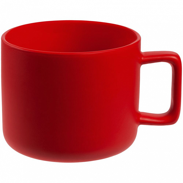 Чашка Jumbo, матовая, красная с логотипом в Астрахани заказать по выгодной цене в кибермаркете AvroraStore