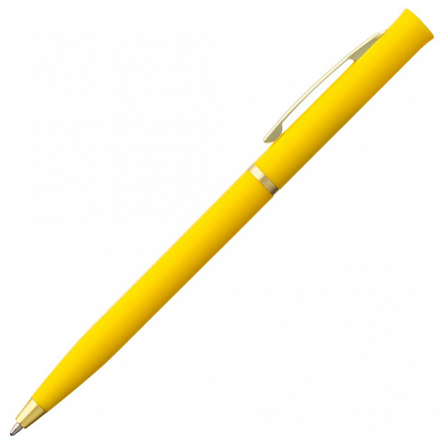 Ручка шариковая Euro Gold, желтая с логотипом в Астрахани заказать по выгодной цене в кибермаркете AvroraStore