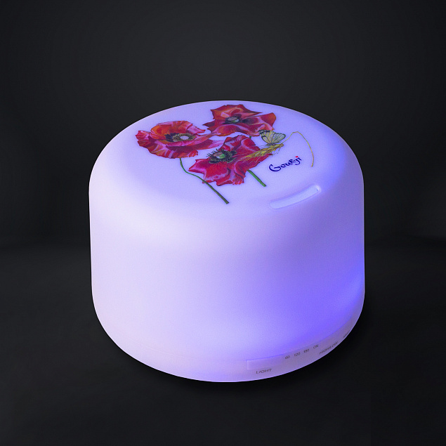 Увлажнитель-ароматизатор воздуха с подсветкой, Aero, 500 ml, белый с логотипом в Астрахани заказать по выгодной цене в кибермаркете AvroraStore