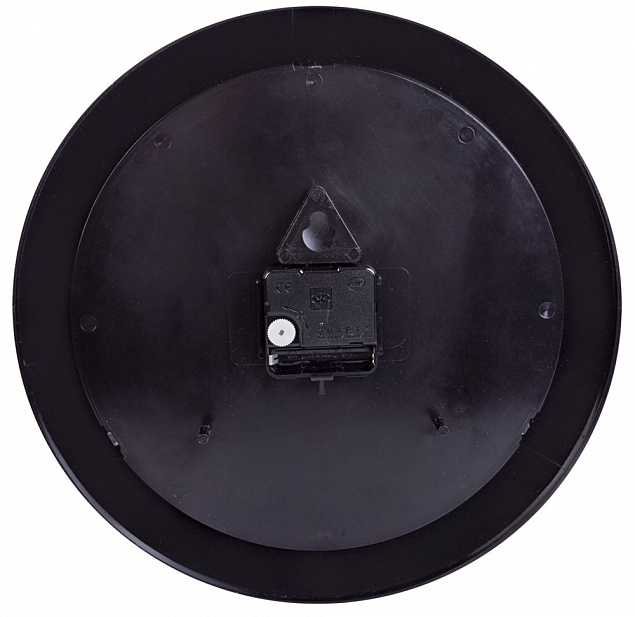 Часы настенные Vivid large, черные с логотипом в Астрахани заказать по выгодной цене в кибермаркете AvroraStore