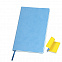 Бизнес-блокнот  "Funky" А5, голубой, желтый форзац, мягкая обложка,  в линейку с логотипом в Астрахани заказать по выгодной цене в кибермаркете AvroraStore