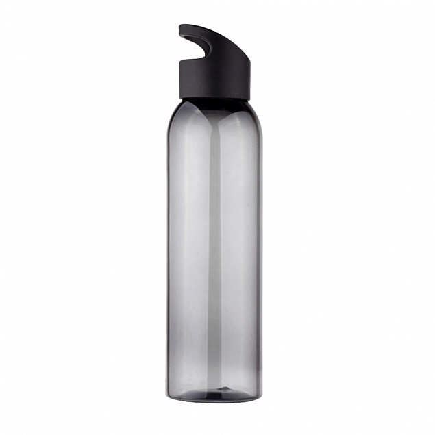 Бутылка пластиковая для воды Sportes, черная-S с логотипом в Астрахани заказать по выгодной цене в кибермаркете AvroraStore